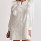 Entro - Button Up Ruffle Detail Dress