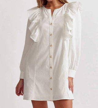 Entro - Vestido com botões e detalhes de babados