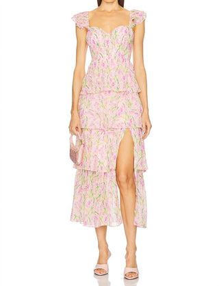 Astr - Vestido floral de verão em linha A