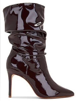 Schutz - Bota feminina Ashlee Slouchy de couro envernizado