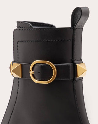Valentino Garavani - Botas de combate femininas com tachas romanas