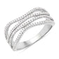 0.46 Carat Genuine White Diamond 14K White Gold Ring (F-G Color, SI Clarity)