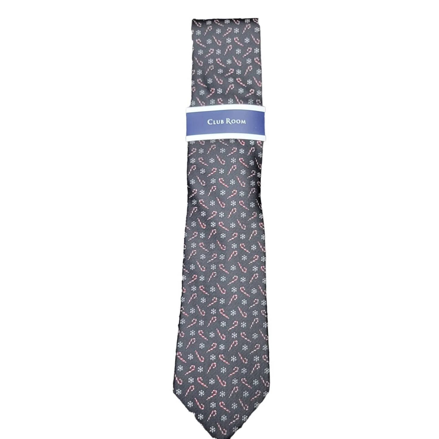 Club Room - Men's Snow Candy Cane Holidays Tie