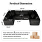 Modular U-Shaped Sectional Sofa, 6 Seater Chaise Lounge With Reversible Design - Black