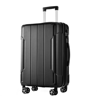 24" Hardshell  Expandable ABS Spinner Luggage (Black)