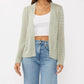 Lovestitch - TEXTURED TAPE YARN RIBBED CARDIGAN