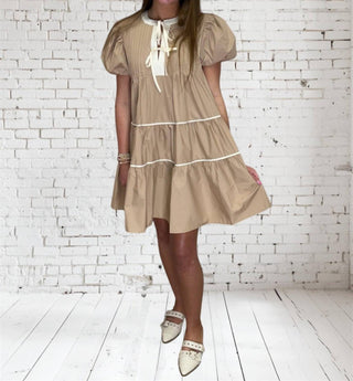 Entro - Women's Pintuck Bubble Dress