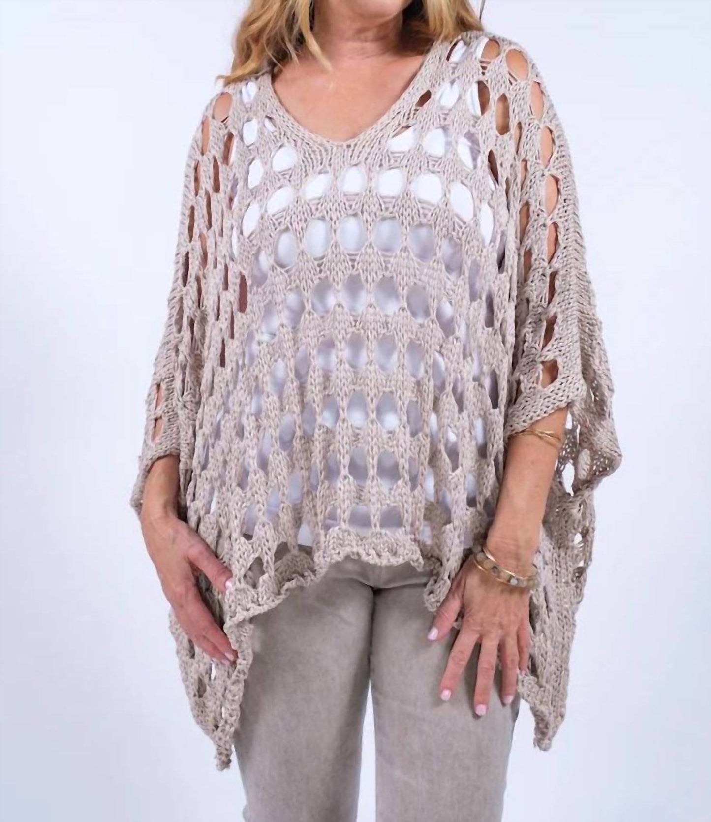 Tees By Tina - Oceana Open Knit Topper