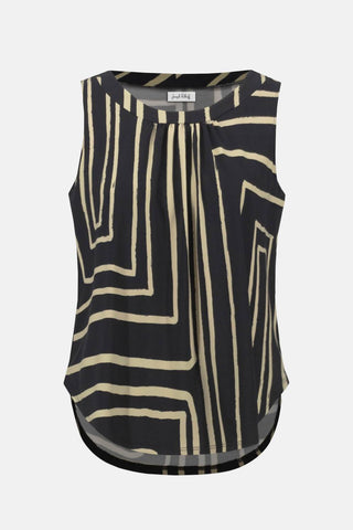 Joseph Ribkoff - Blusa sem mangas com estampa geométrica em malha sedosa