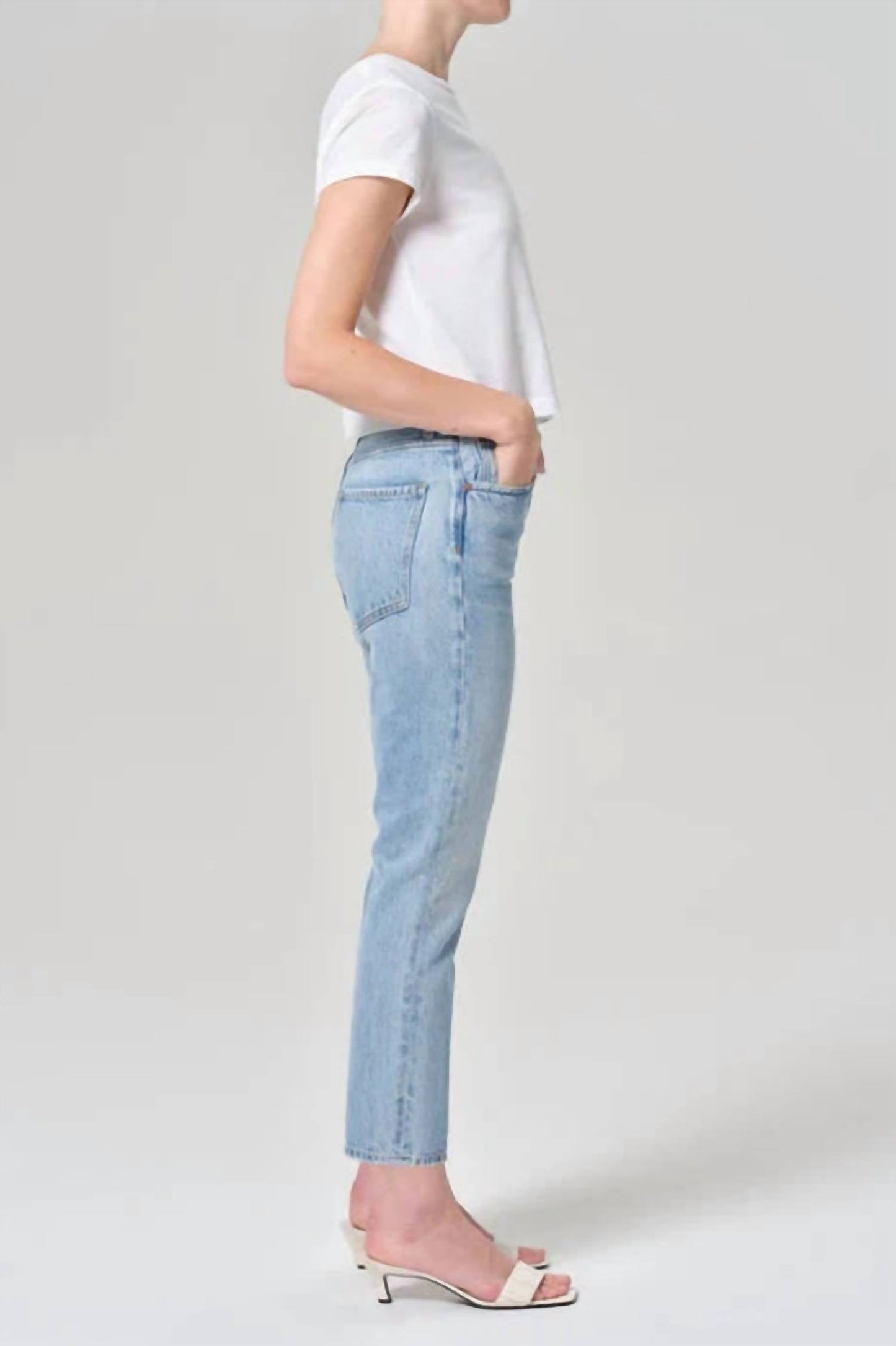 Agolde - Riley High Rise Straight Crop Jeans