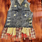 A Rare Bird - Tattered Denim Flannel Vest