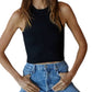 By Together - Knit Sweater Crew Neck Sleeveless Crop Top
