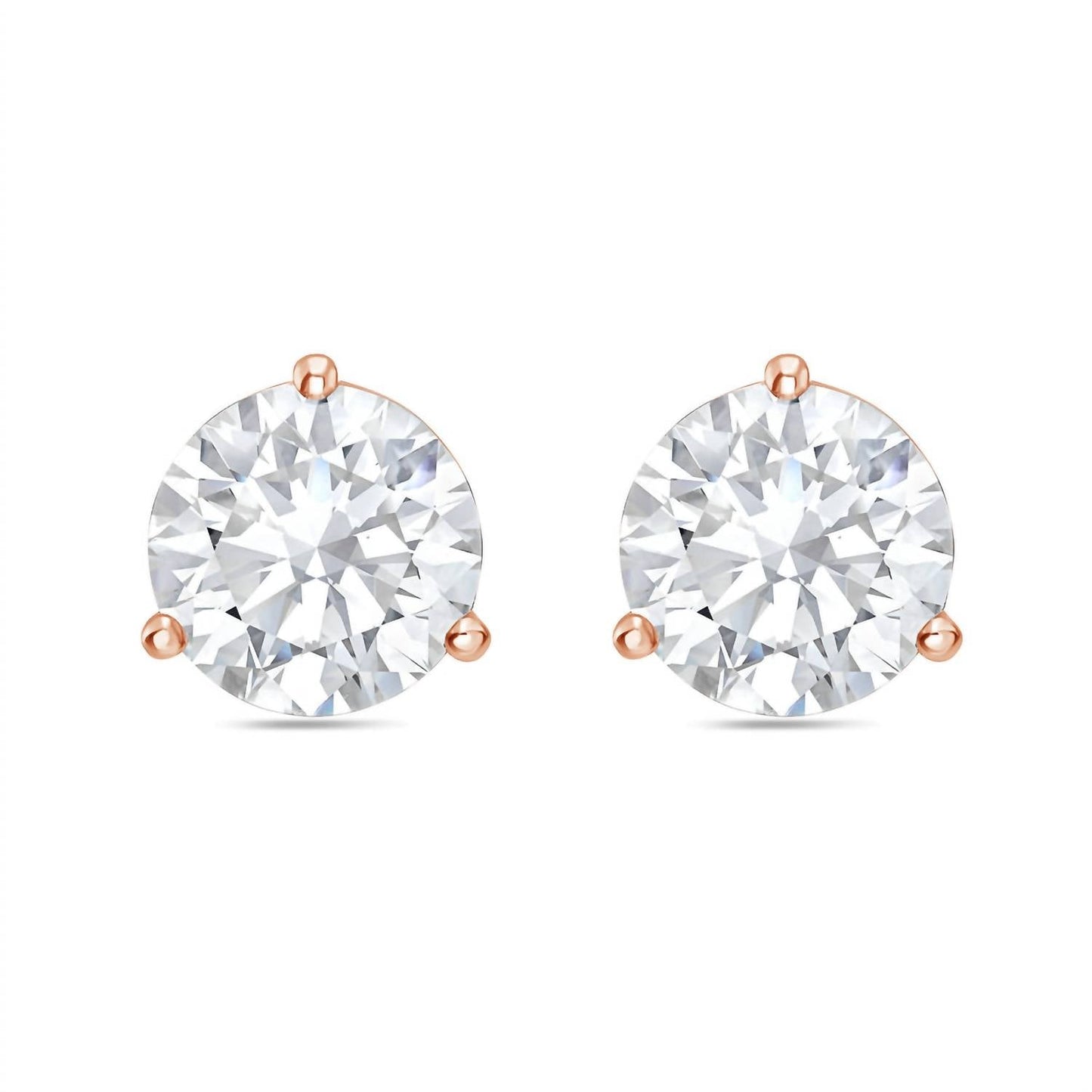 Diana M Jewels - 0.75 Cts Round Lab Grown Stud Earrings