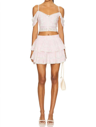 Loveshackfancy - Ruffle Pleated Mini Skirt