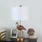 26" Matte Gold Flamingo Resin Table Lamp