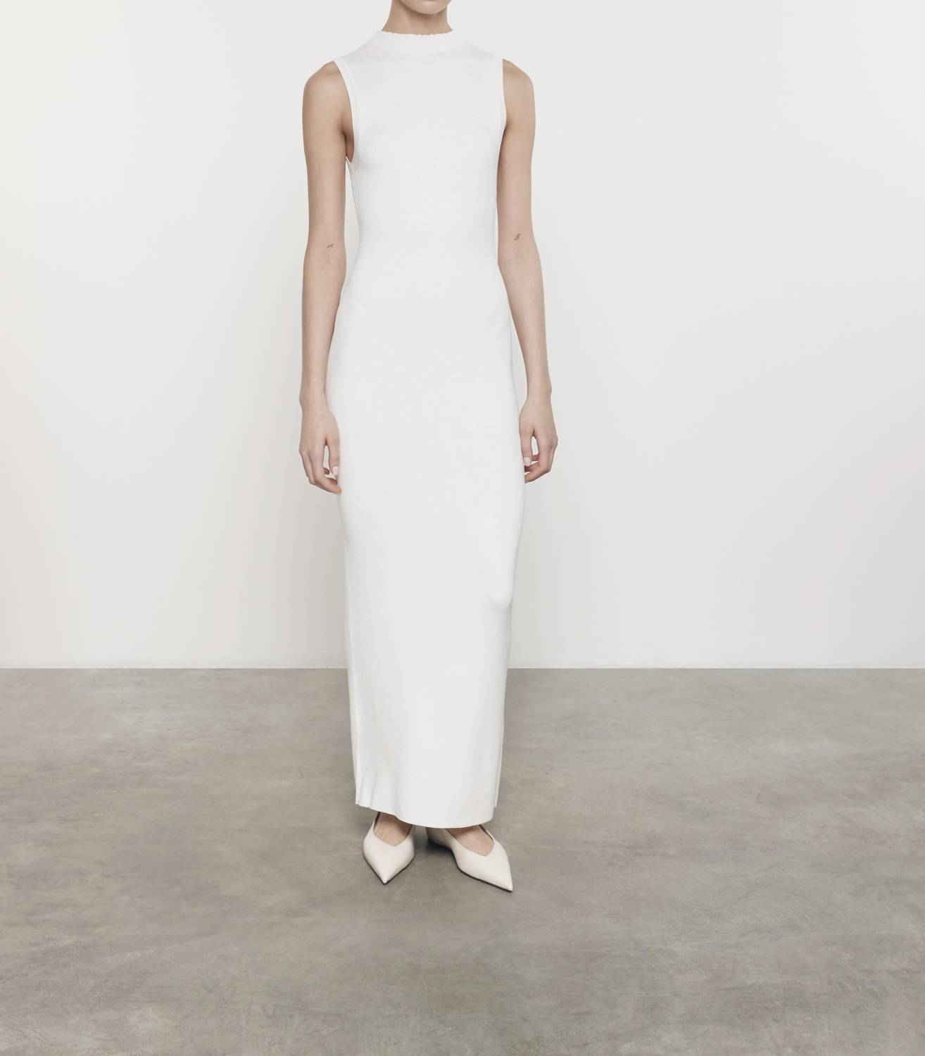 Enza Costa - SILK SWEATER RIB MOCKNECK DRESS