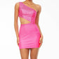 Ashleylauren - One Shoulder Jersey Cocktail Dress