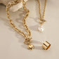 Eklexic - Women's Micro Royal Toggle & Xl Baroque Pearl Pendant Necklace