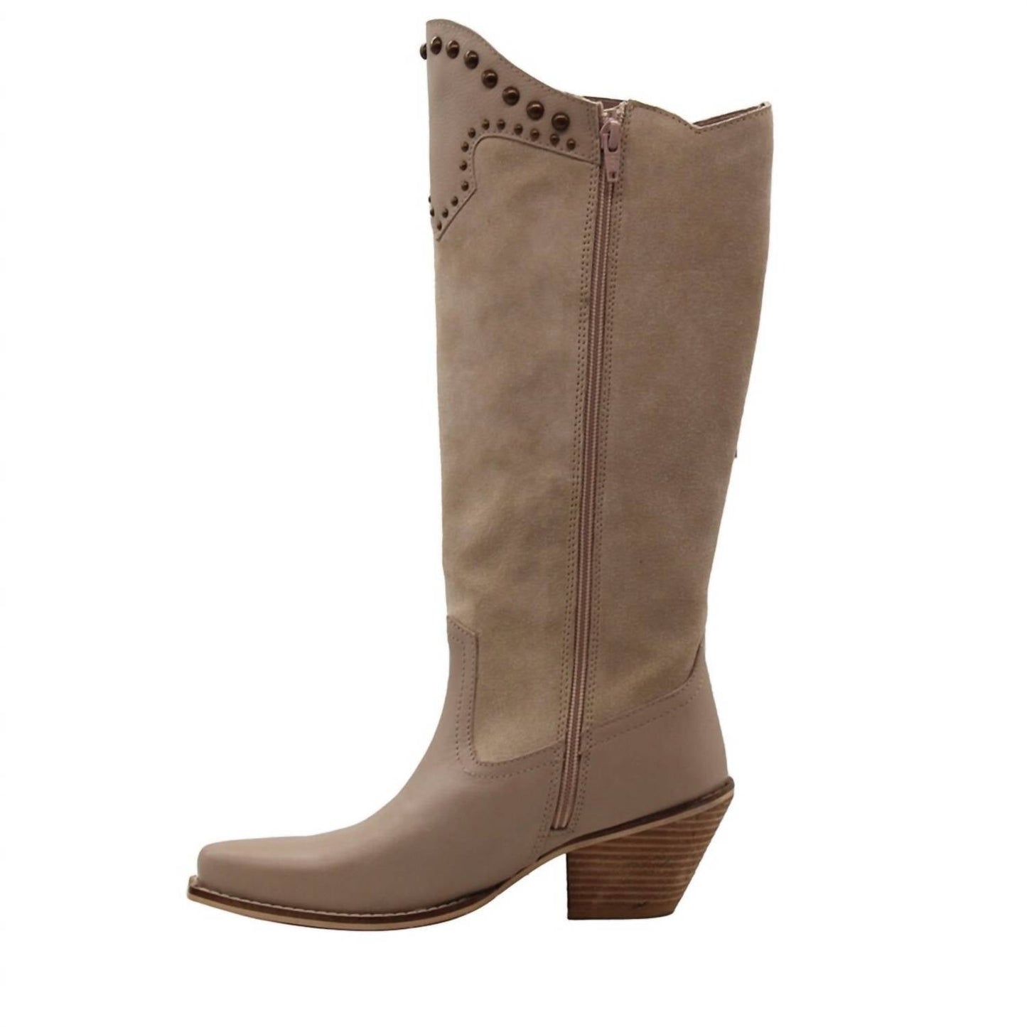 Volatile - Women's Palomino Leather Stud And Fringe Boots