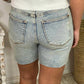 Judy Blue - High Waisted Mineral Wash Destroy Boyfriend Shorts