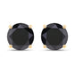 4.30 Carat Genuine Black Diamond 14K Yellow Gold Earrings