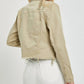 Risen - Curvy Irregular Frayed Hem Jacket