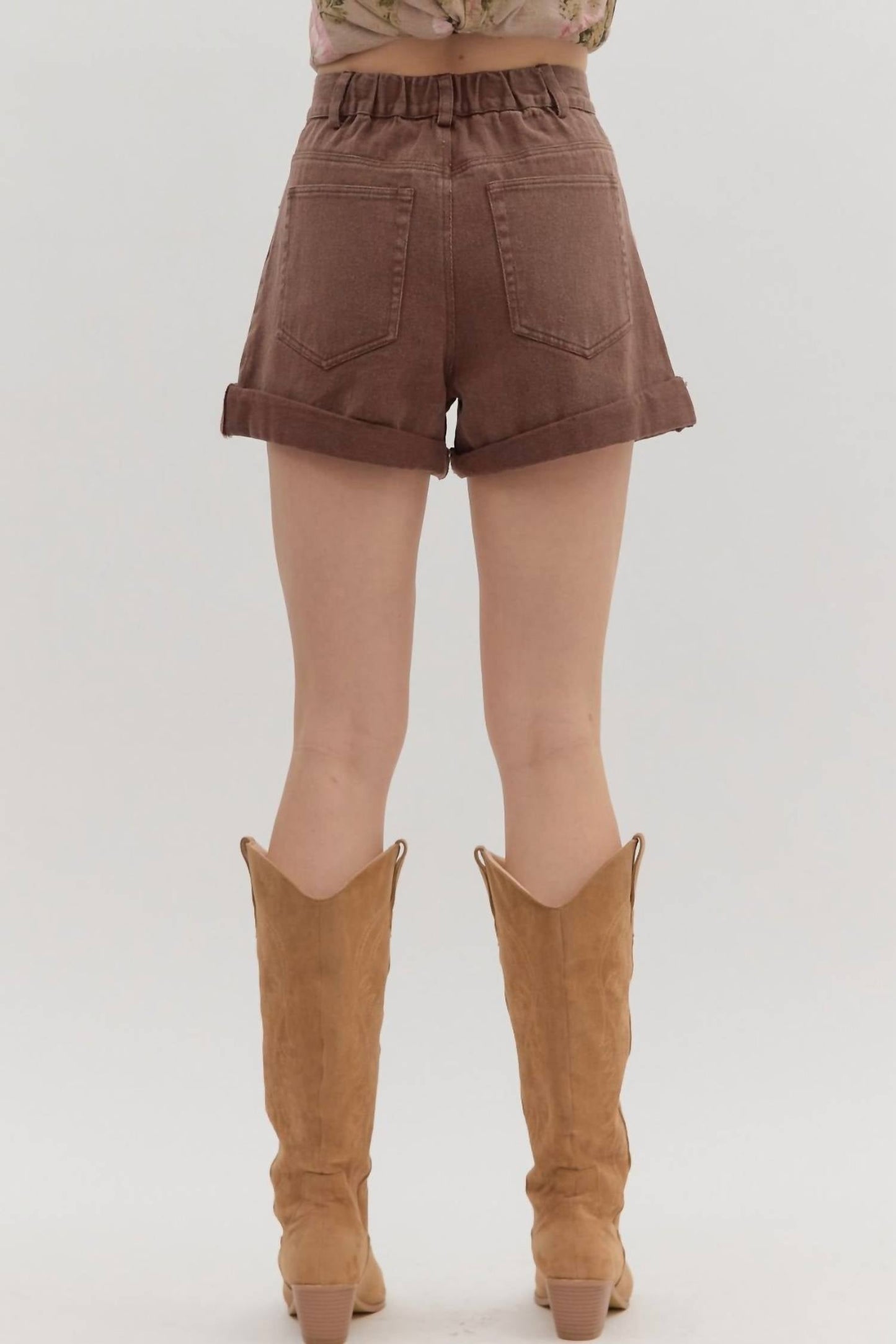 Entro - Colored Denim Shorts