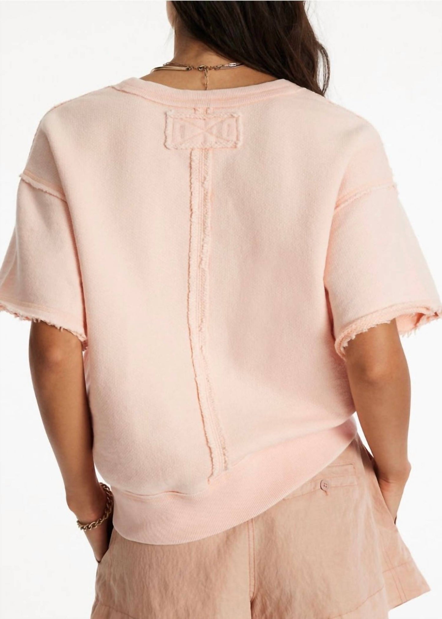 Free People - So Easy Short Sleeve V-neck Sweatshirt