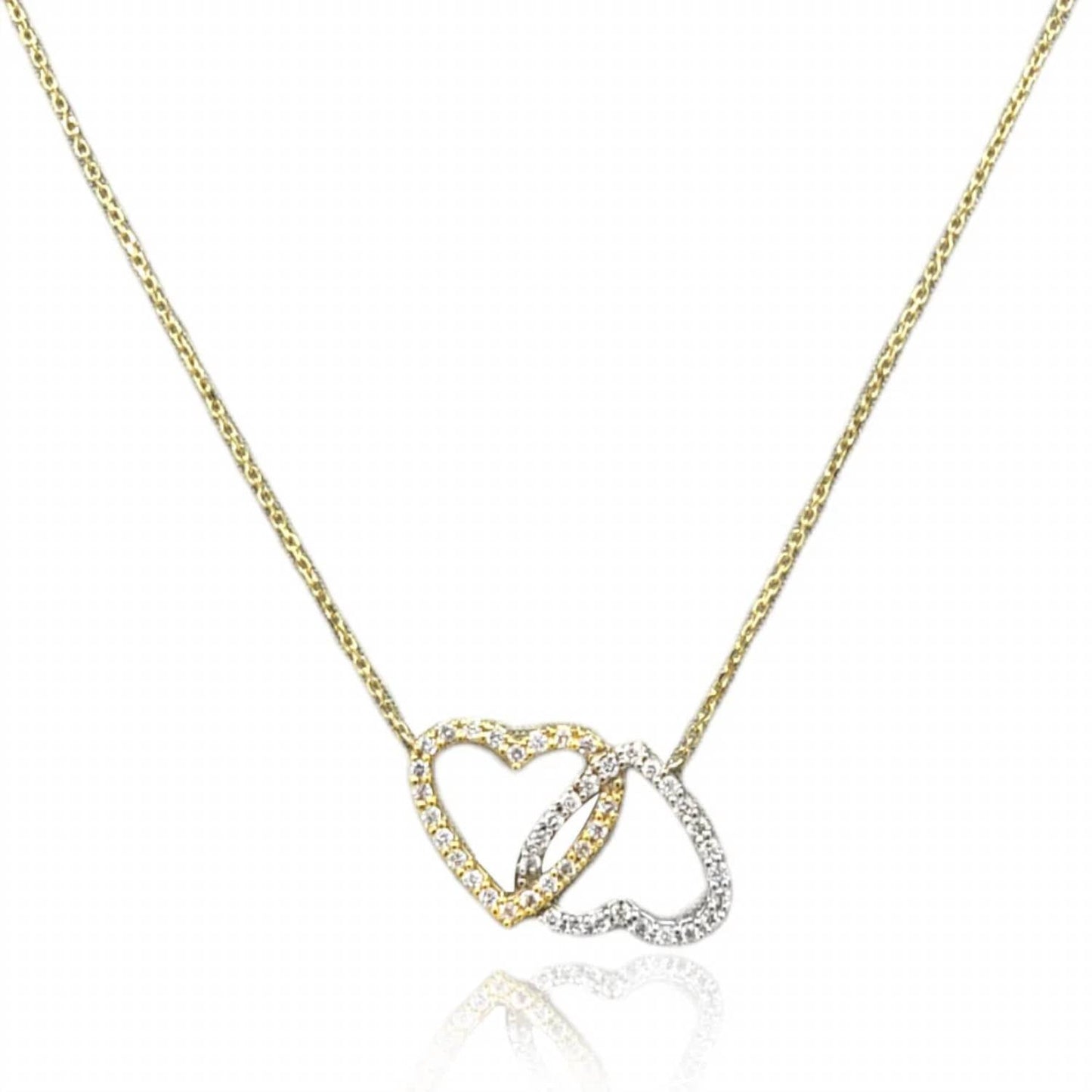 Diana M Jewels - 0.35 Cts Double Heart Diamond Pendant