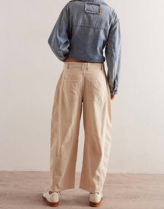 Free People - Calça Jeans Cord Barrel Good Luck