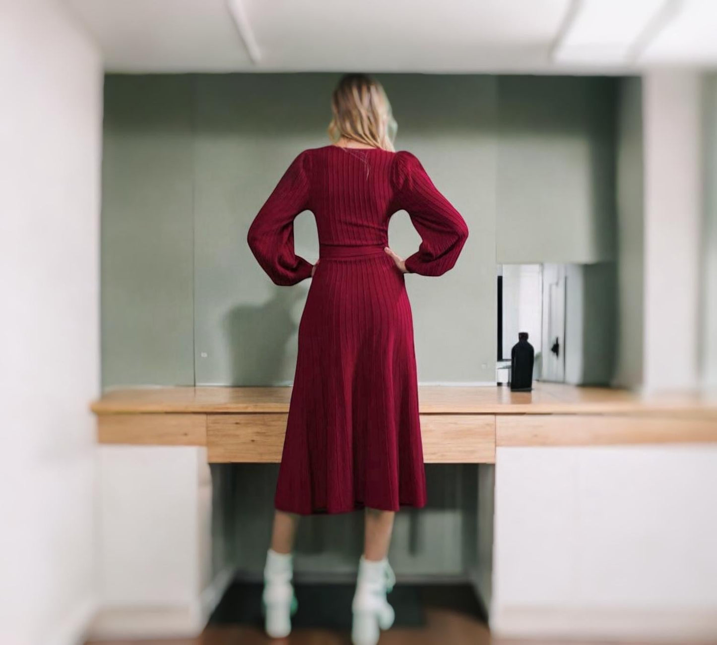 Flying Tomato - Luella Knit Midi Dress