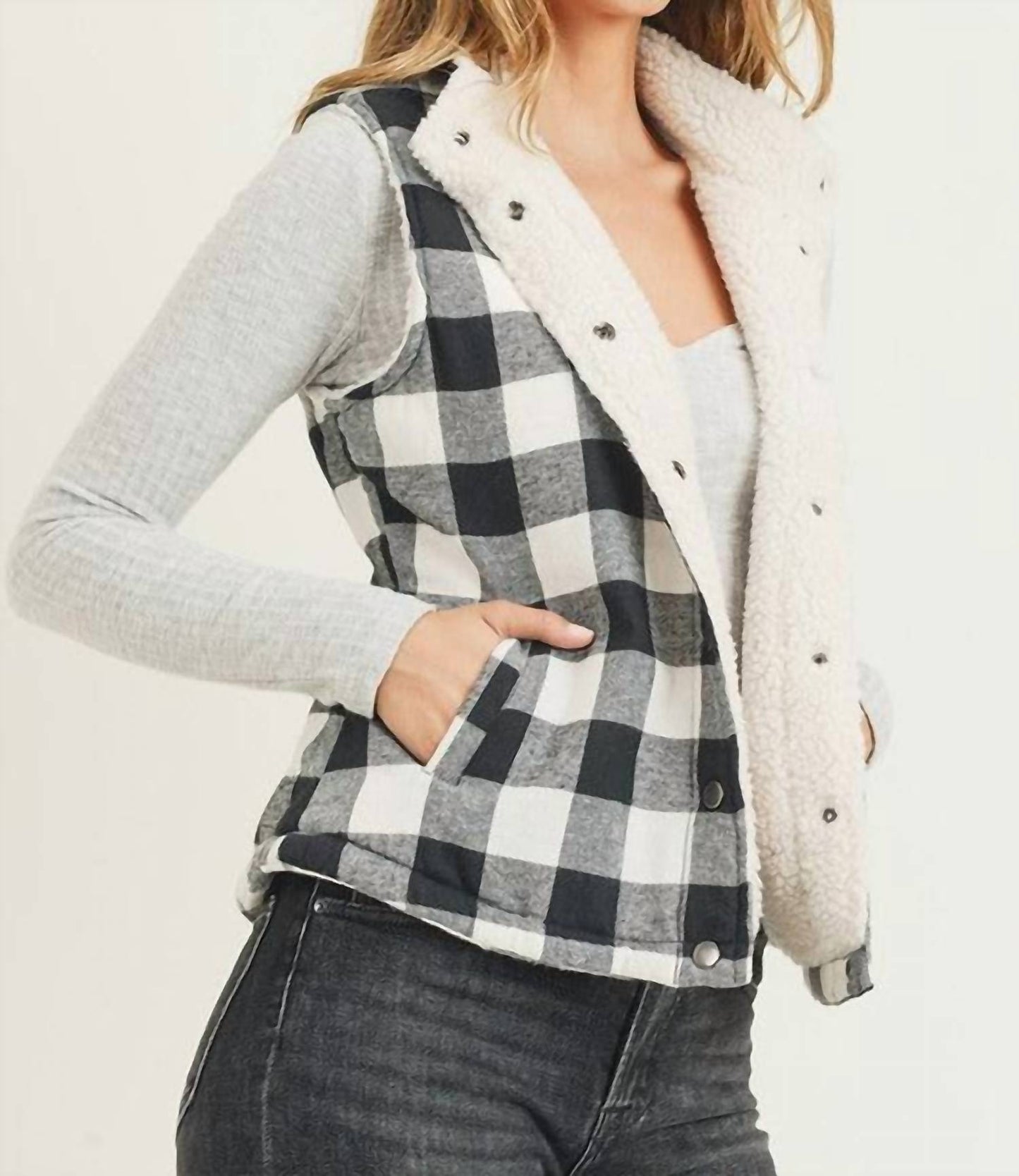 Risen - Checks Out Sherpa Vest