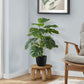 24" Tall, Artificial Plant, Monstera, Indoor, Faux, Fake, Table, Greenery, Potted, Real Touch, Decorative - Green / Black