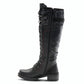 Patrizia - Women Chilly Knit Cuff Mixed Media Tall Vegan Boot