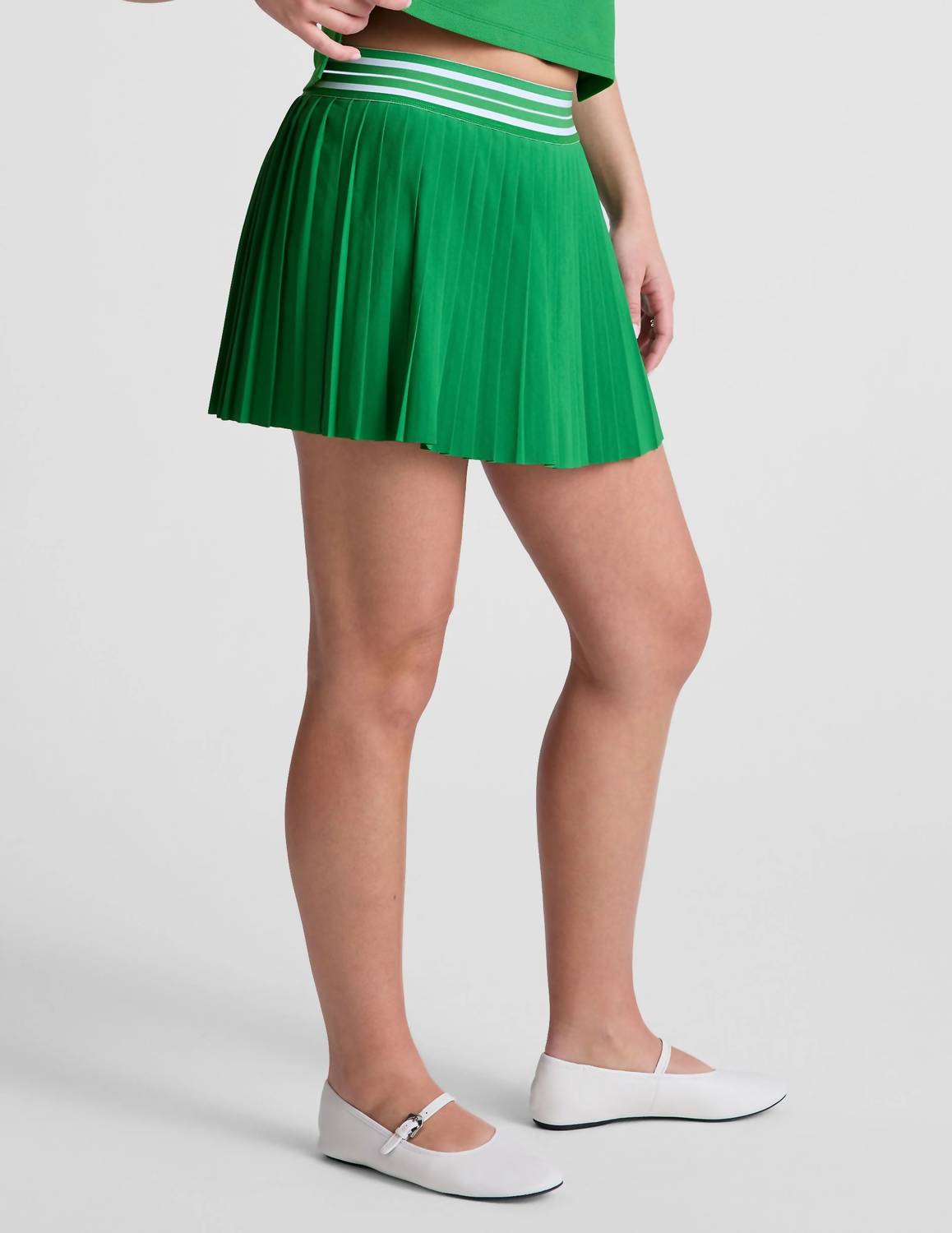 Beyond Yoga - If You Pleats Tipped Elastic Mini Skirt