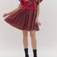 Entro - Tartan Plaid with a Bow Dress