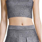 A.L.C. - Metallic Knit Crop Top