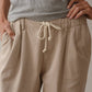 Donni. - Chino Drawstring Crop Pant