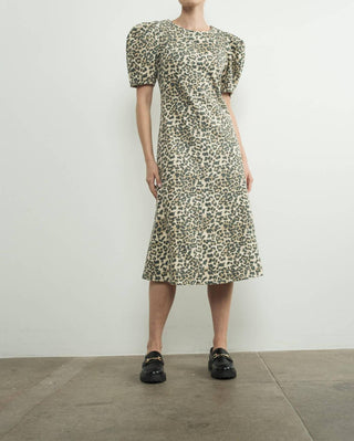 Aaron & Amber - Puff Sleeve Midi Dress