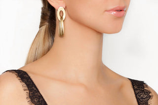 Avenue Chic - Women's Multi Oval Stud Earrings