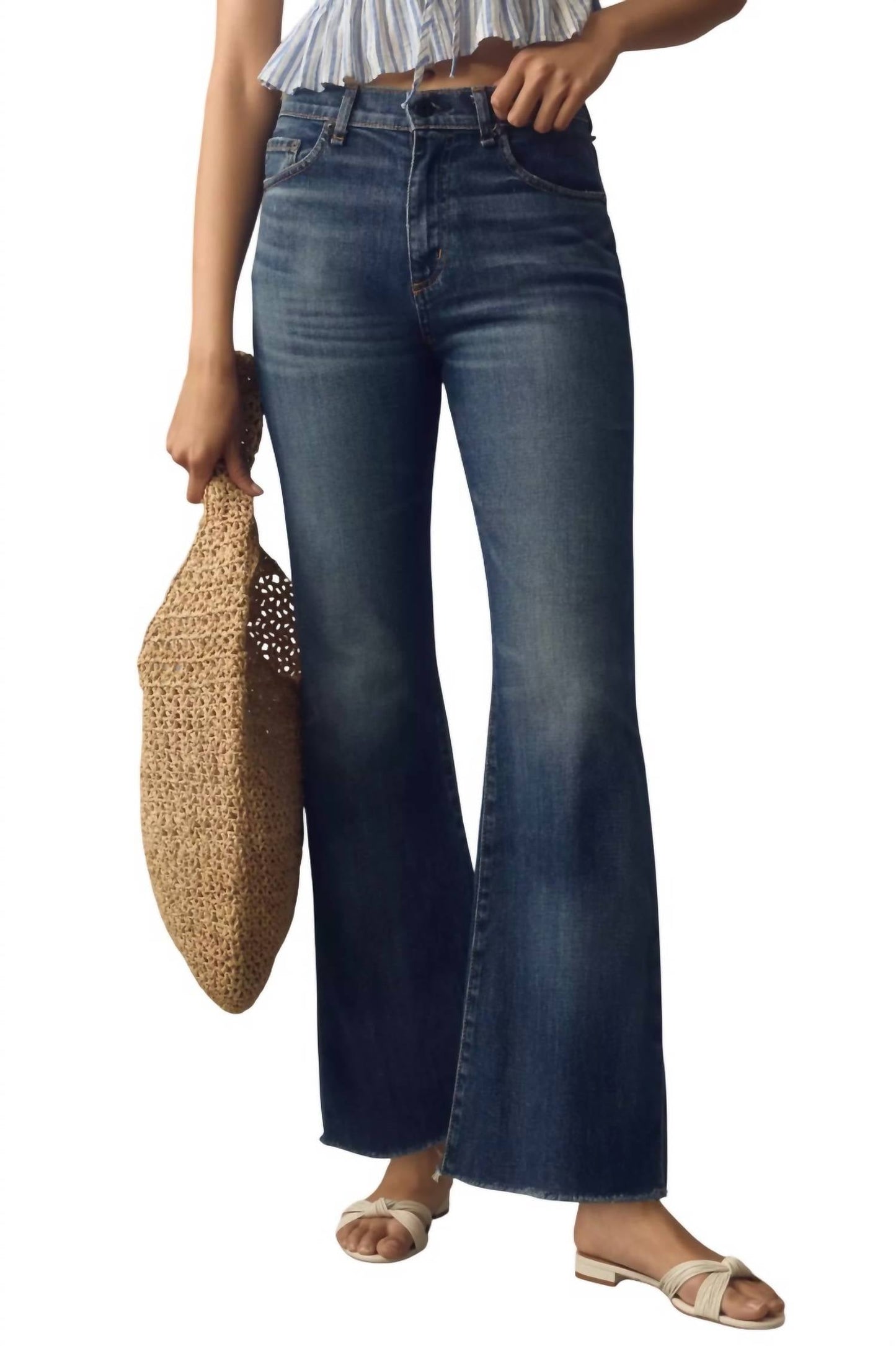Askk Ny - Geek Crop Flare Jeans