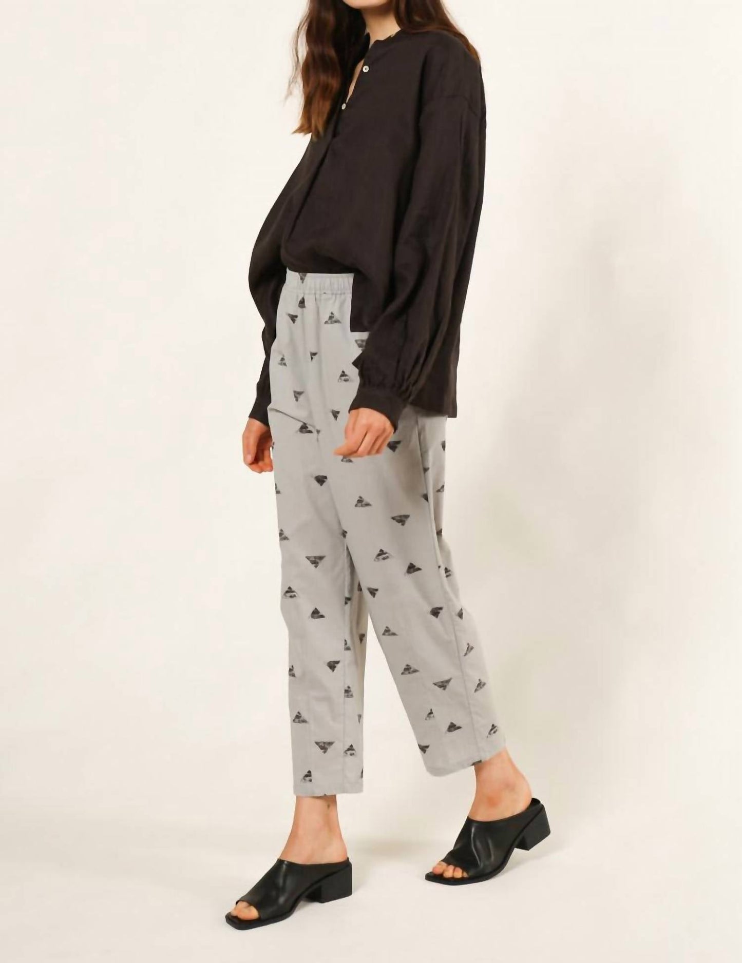 124 Voltaire - Triangle Print Tapered Pant