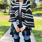 Amoli - Western Textured Pattern With Chunky Tassel Cardigan