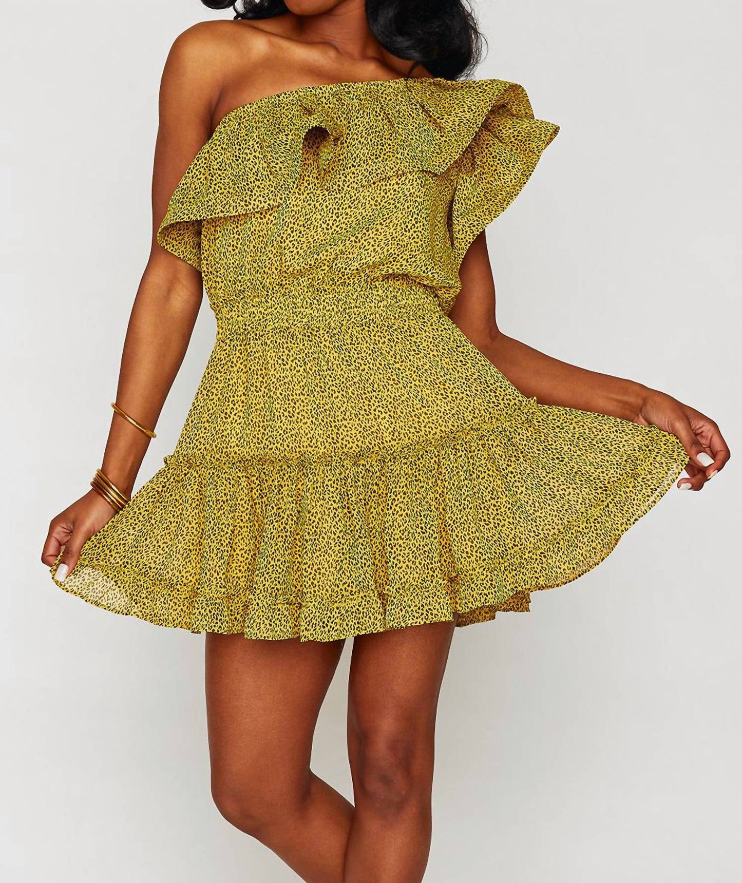 Buddylove - Sofia One Shoulder Ruffle Mini Dress
