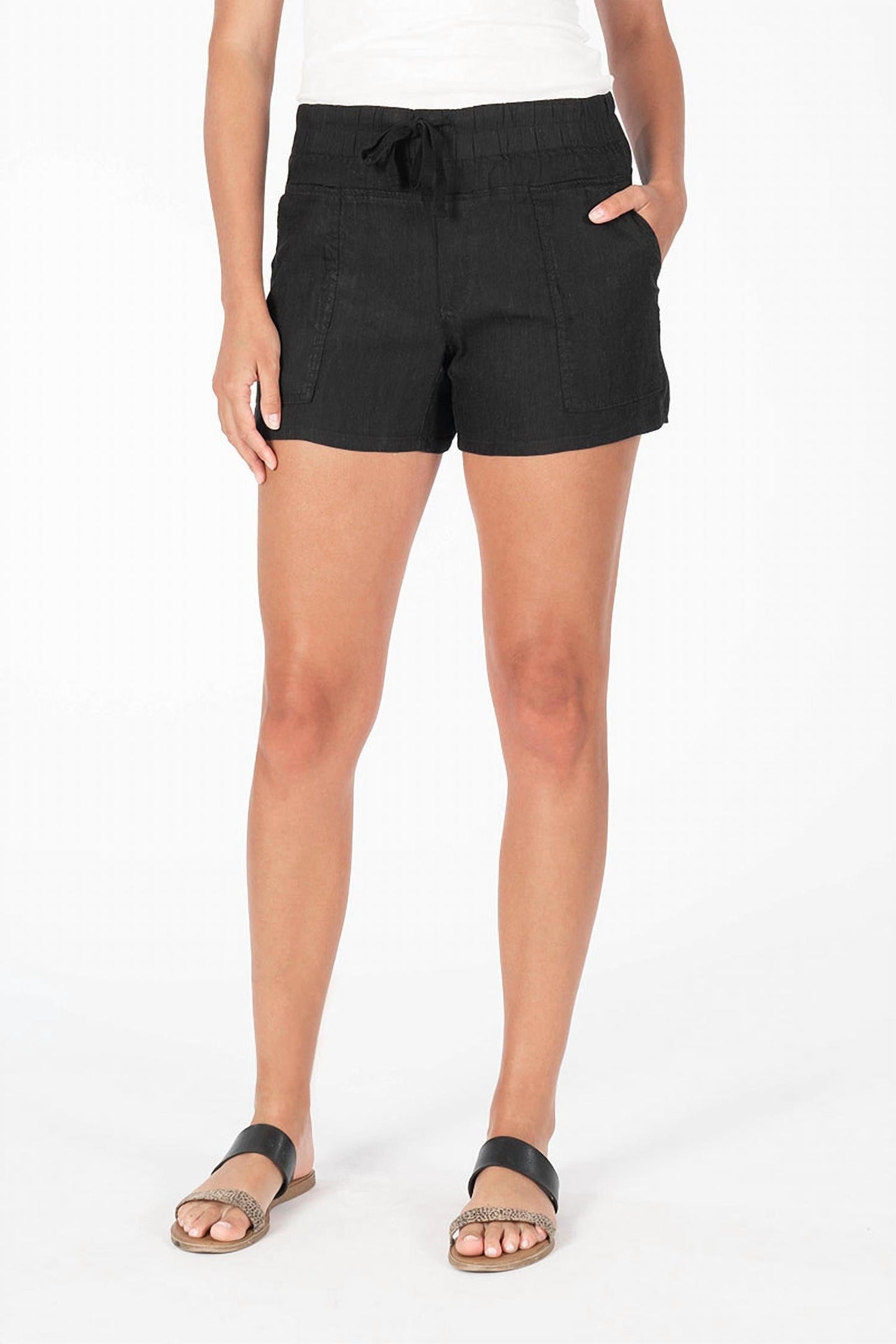 Kut From The Kloth - Drawcord Linen Shorts