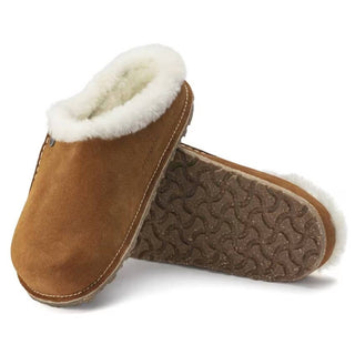 Birkenstock - Sandálias femininas Zermatt Premium Suede estreitas