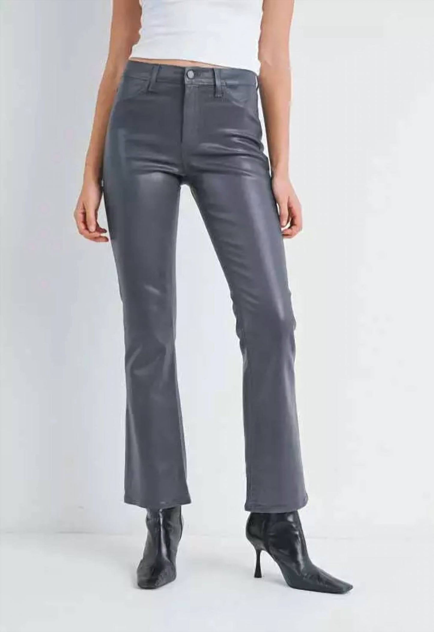 Just Black Denim - Coated Slim Bootcut Jean