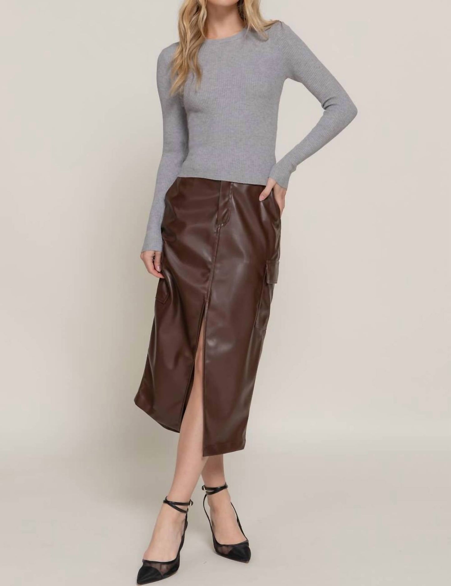 Active Basic - Crew Neck Viscose Rib Sweater