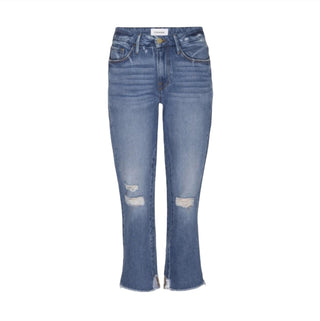 Moldura - LE CROP MINI BOOT JEANS COM BORDA DEGRADADA