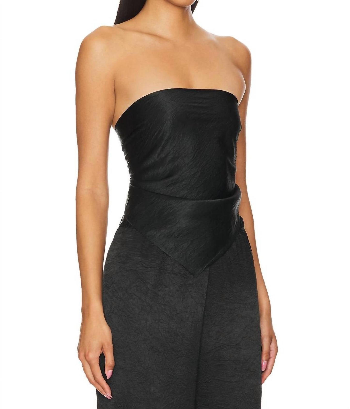 Enza Costa - Textured Satin Scarf Top